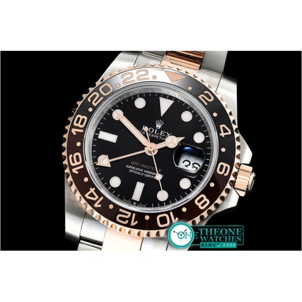 Rolex - GMT Master II 116713LN RG/SS Black EWF Asia 2836