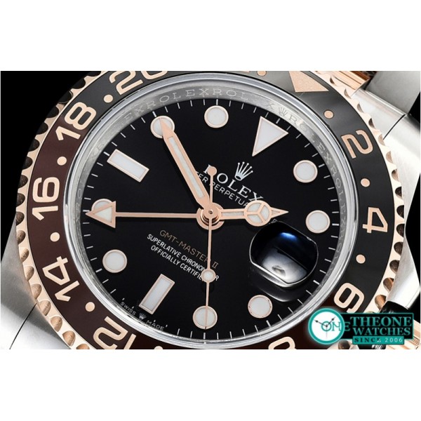 Rolex - GMT Master II 116713LN RG/SS Black EWF Asia 2836