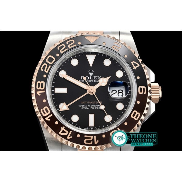 Rolex - GMT Master II 116713LN RG/SS Black EWF Asia 2836