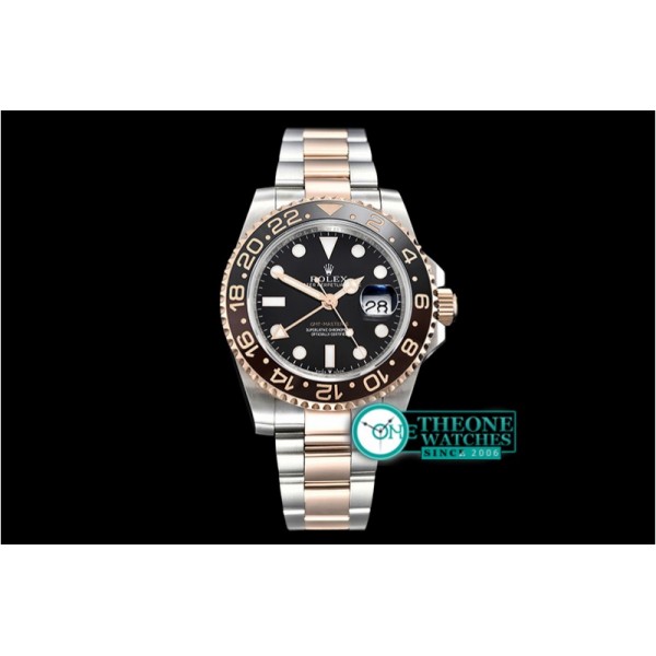 Rolex - GMT Master II 116713LN RG/SS Black EWF Asia 2836