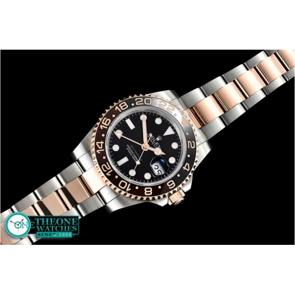 Rolex - GMT Master II 116713LN RG/SS Black EWF Asia 2836