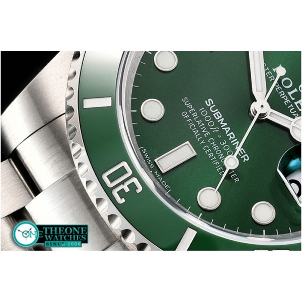 Rolex - Submariner 116610LV 904L SS/SS Green NAIL Asia 3135