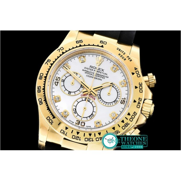 Rolex - Daytona 116508 YG/RU Wht MOP/Diams OMF A4130 Mod