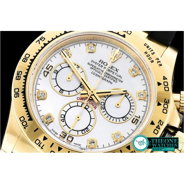 Rolex - Daytona 116508 YG/RU Wht MOP/Diams OMF A4130 Mod