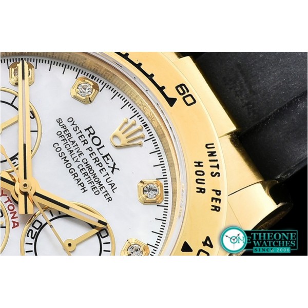 Rolex - Daytona 116508 YG/RU Wht MOP/Diams OMF A4130 Mod