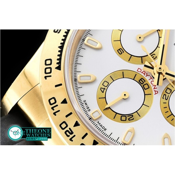 Rolex - Daytona 116508 YG/RU Wht/Stk OMF A4130 Mod