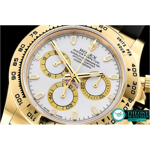 Rolex - Daytona 116508 YG/RU Wht/Stk OMF A4130 Mod