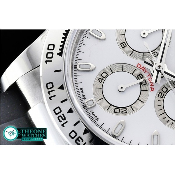 Rolex - Daytona 116509 SS/RU Wht/Stk OMF A4130 Mod