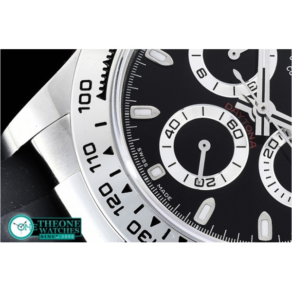 Rolex - Daytona 116509 SS/RU Blk/Stk OMF A4130 Mod