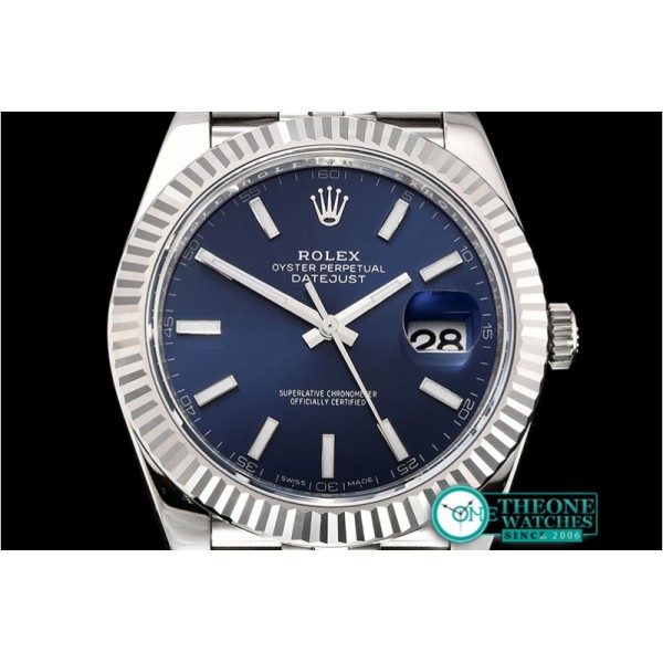 Rolex - DJ2 41mm Jub Flt 904L SS/SS Blue/Stk ARF Asia 2824