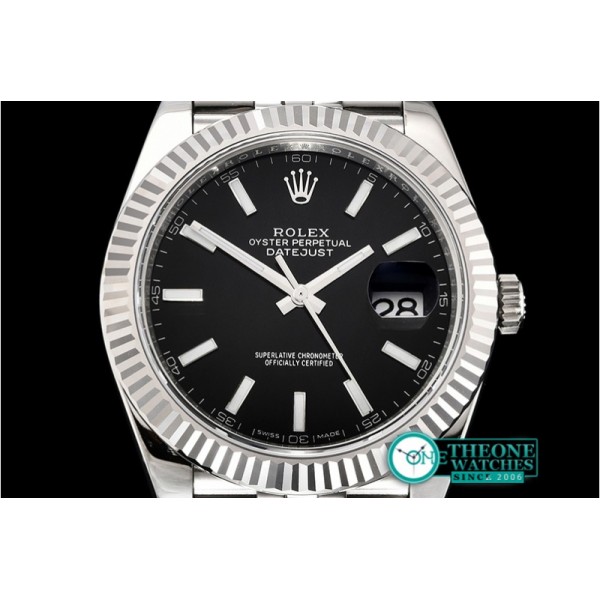 Rolex - DJ2 41mm Jub Flt 904L SS/SS Black/Stk ARF Asia 2824