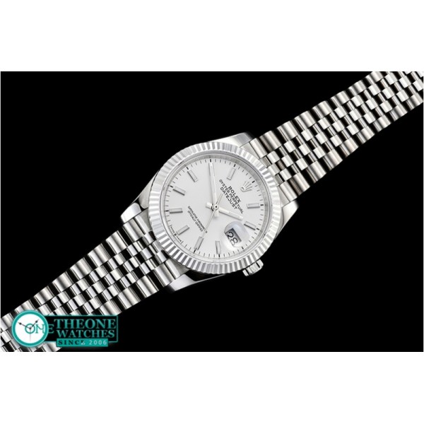 Rolex - DateJust 36mm Jub Flt 904L SS/SS Wht/Stk GMF A2836