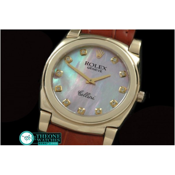 Rolex - Cellini YG/LE MOP Pink Diam Swiss Quartz