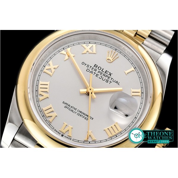 Rolex - DateJust 36mm Jub Dome YG/SS Wht/Rmn BP A2813