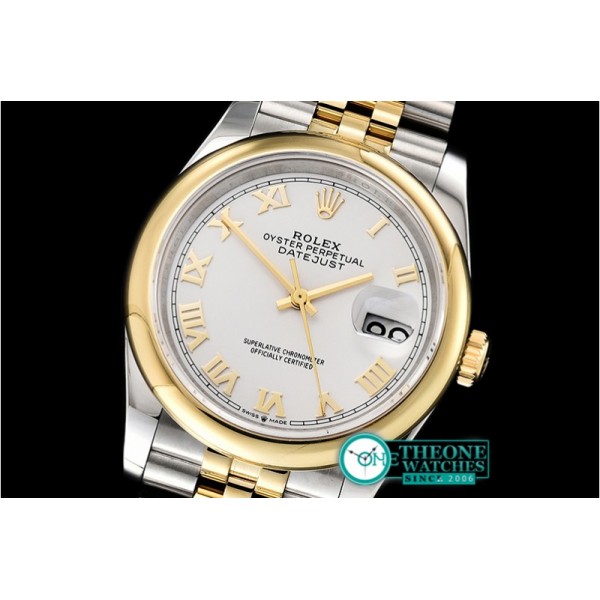 Rolex - DateJust 36mm Jub Dome YG/SS Wht/Rmn BP A2813