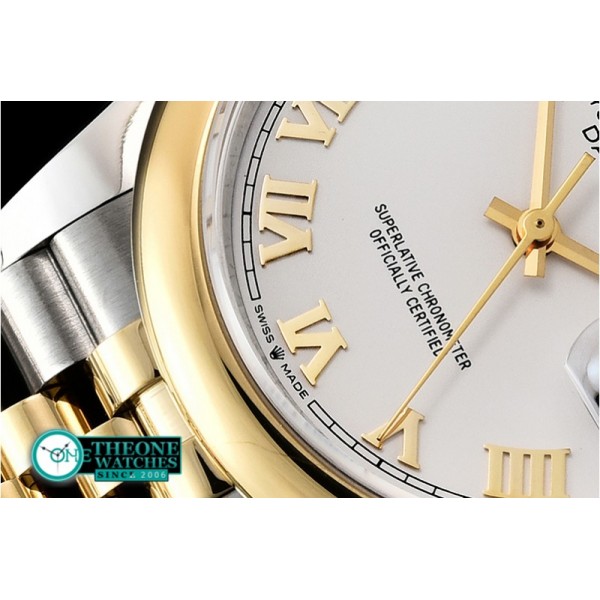 Rolex - DateJust 36mm Jub Dome YG/SS Wht/Rmn BP A2813