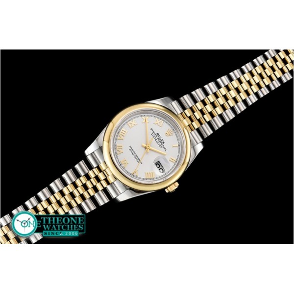 Rolex - DateJust 36mm Jub Dome YG/SS Wht/Rmn BP A2813