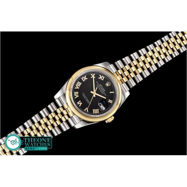 Rolex - DateJust 36mm Jub Dome YG/SS Blk/Rmn BP A2813