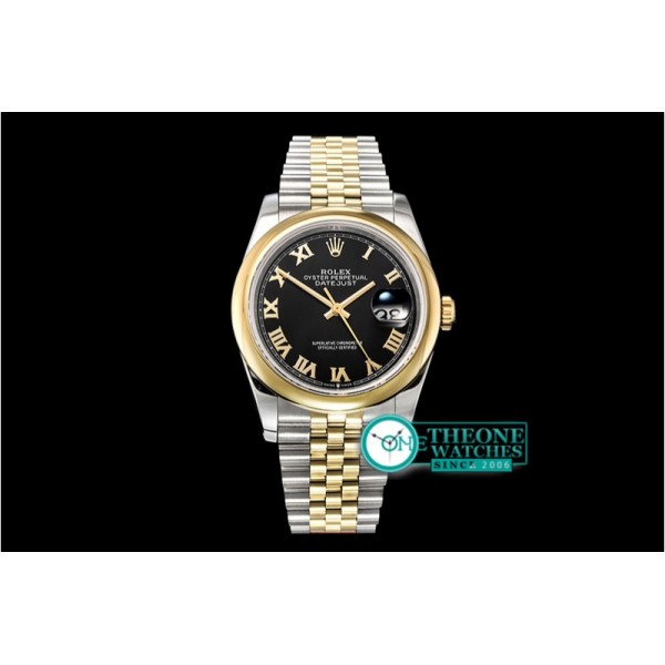 Rolex - DateJust 36mm Jub Dome YG/SS Blk/Rmn BP A2813