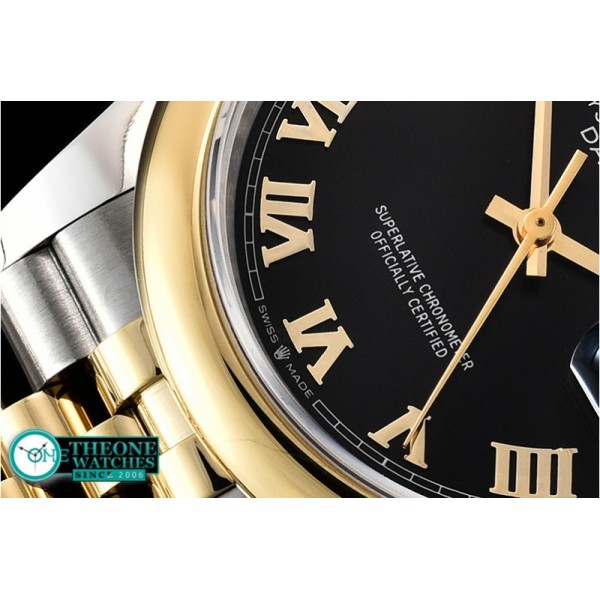 Rolex - DateJust 36mm Jub Dome YG/SS Blk/Rmn BP A2813