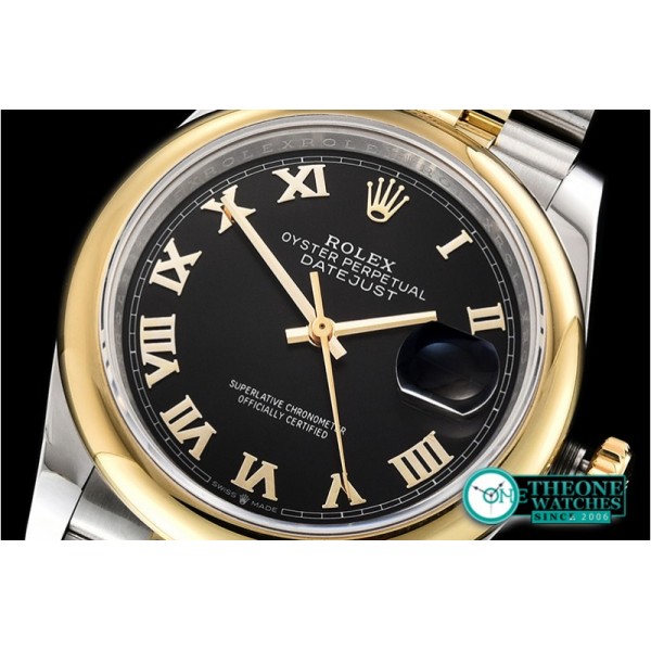 Rolex - DateJust 36mm Jub Dome YG/SS Blk/Rmn BP A2813