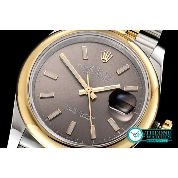 Rolex - DateJust 36mm Jub Dome YG/SS Grey/Stk BP A2813