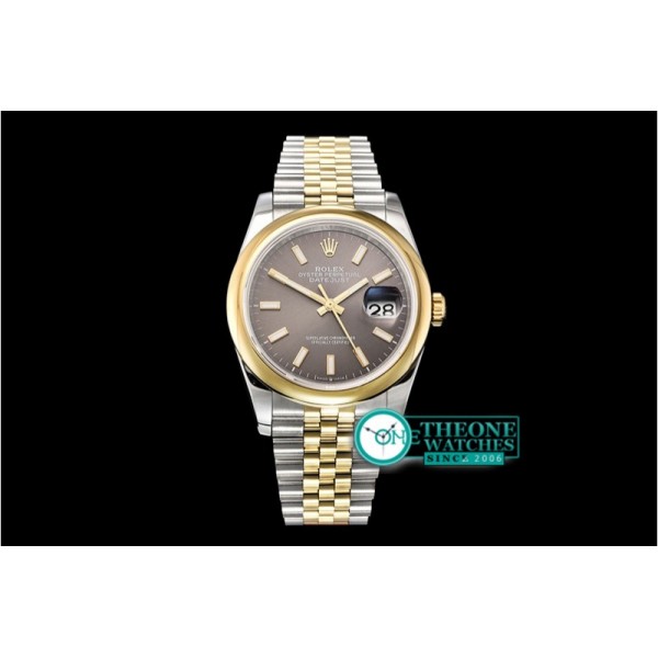 Rolex - DateJust 36mm Jub Dome YG/SS Grey/Stk BP A2813