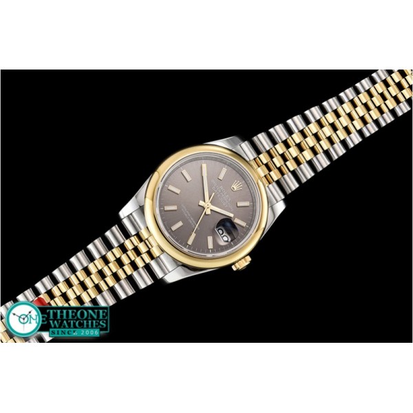 Rolex - DateJust 36mm Jub Dome YG/SS Grey/Stk BP A2813