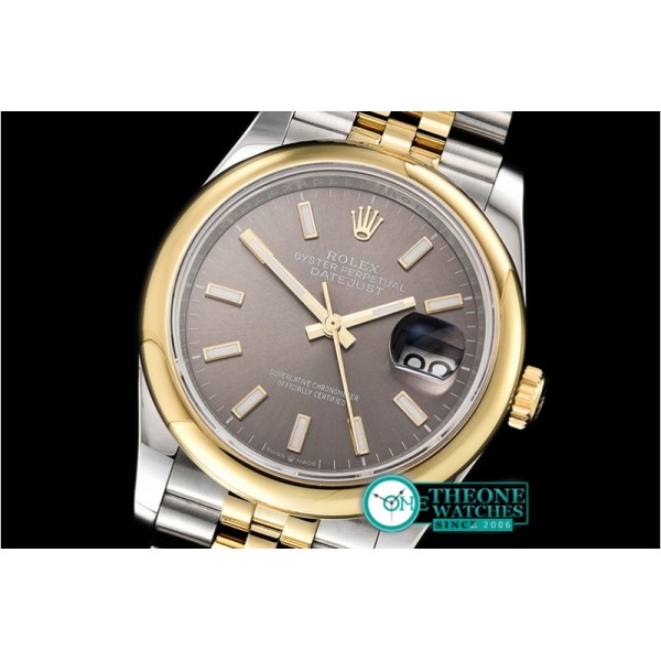 Rolex - DateJust 36mm Jub Dome YG/SS Grey/Stk BP A2813