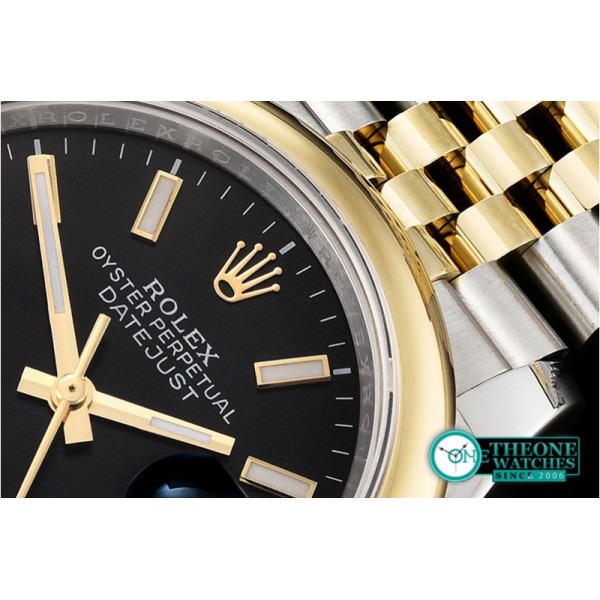 Rolex - DateJust 36mm Jub Dome YG/SS Blk/Stk BP A2813