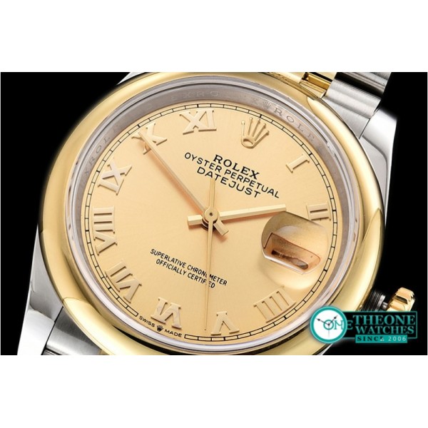 Rolex - DateJust 36mm Jub Dome YG/SS Gold/Rmn BP A2813