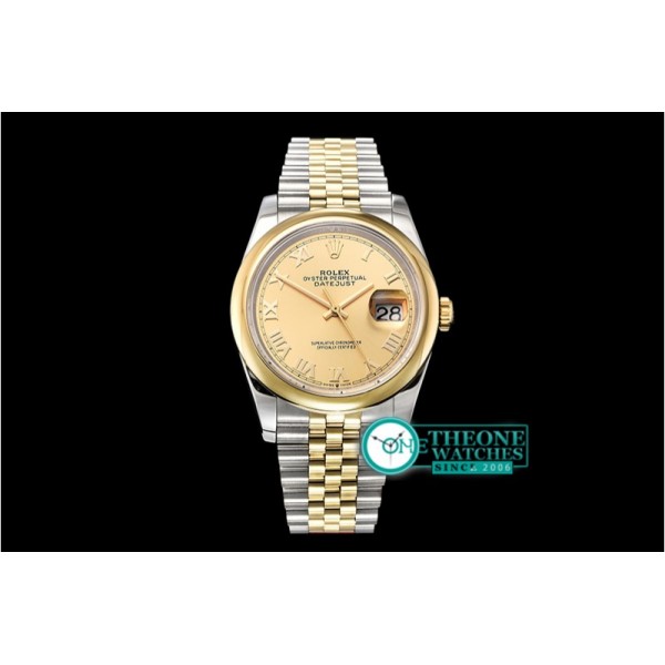 Rolex - DateJust 36mm Jub Dome YG/SS Gold/Rmn BP A2813