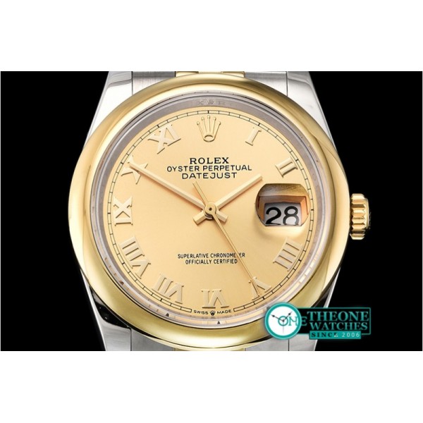 Rolex - DateJust 36mm Jub Dome YG/SS Gold/Rmn BP A2813