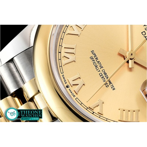 Rolex - DateJust 36mm Jub Dome YG/SS Gold/Rmn BP A2813