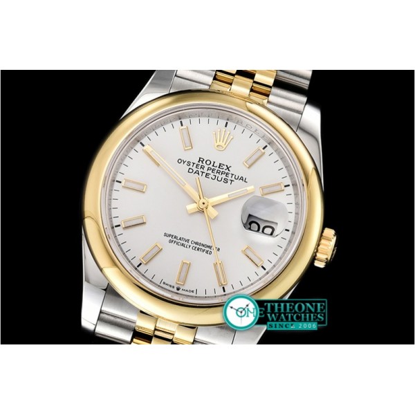 Rolex - DateJust 36mm Jub Dome YG/SS Wht/Stk BP A2813