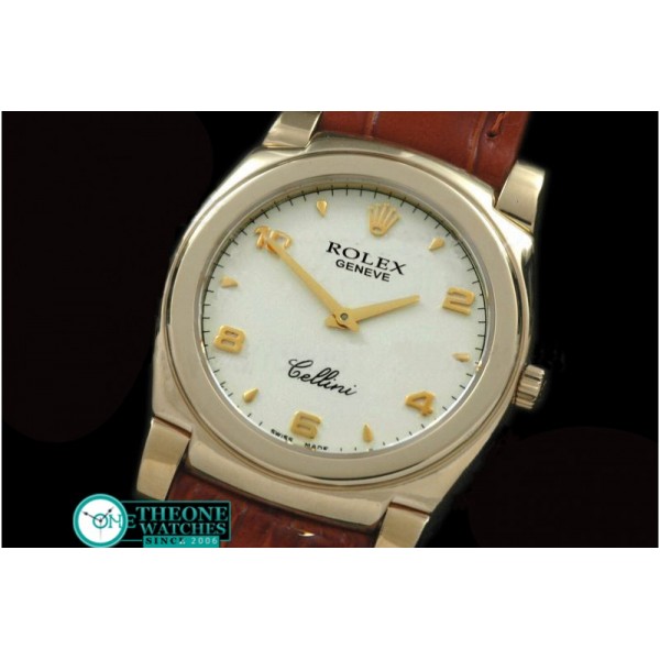 Rolex - Cellini YG/LE White Numeral Swiss Quartz