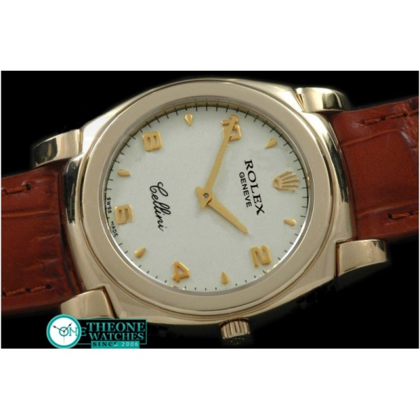 Rolex - Cellini YG/LE White Numeral Swiss Quartz