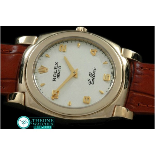 Rolex - Cellini YG/LE White Numeral Swiss Quartz