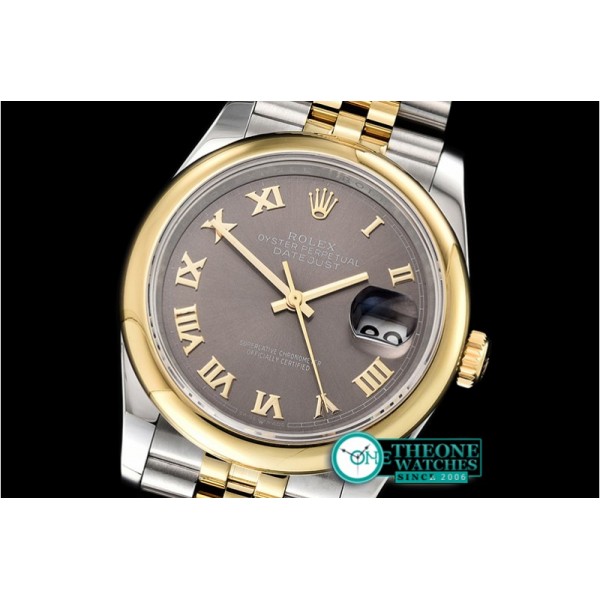 Rolex - DateJust 36mm Jub Dome YG/SS Grey/Rmn BP A2813