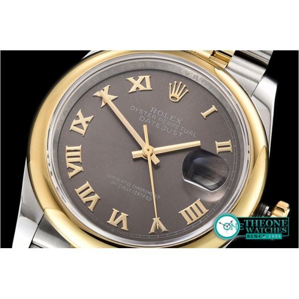 Rolex - DateJust 36mm Jub Dome YG/SS Grey/Rmn BP A2813