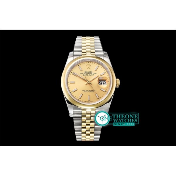 Rolex - DateJust 36mm Jub Dome YG/SS Gold/Stk BP A2813