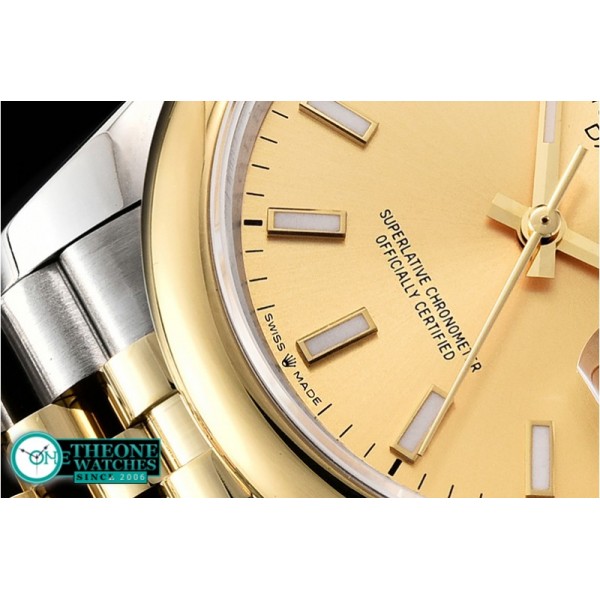 Rolex - DateJust 36mm Jub Dome YG/SS Gold/Stk BP A2813