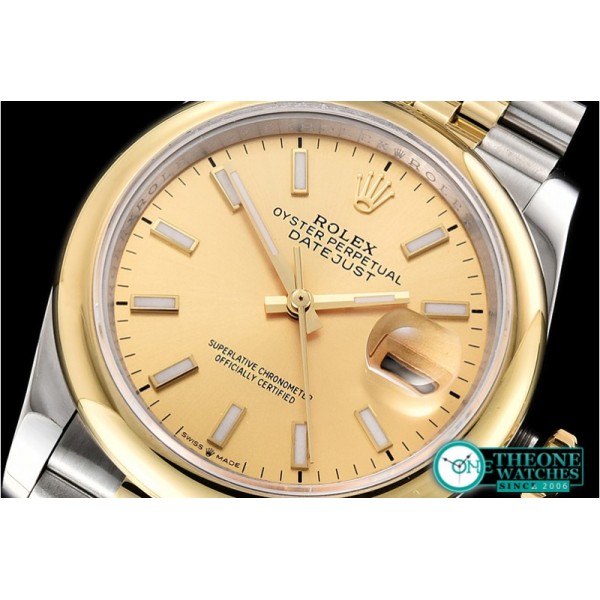 Rolex - DateJust 36mm Jub Dome YG/SS Gold/Stk BP A2813