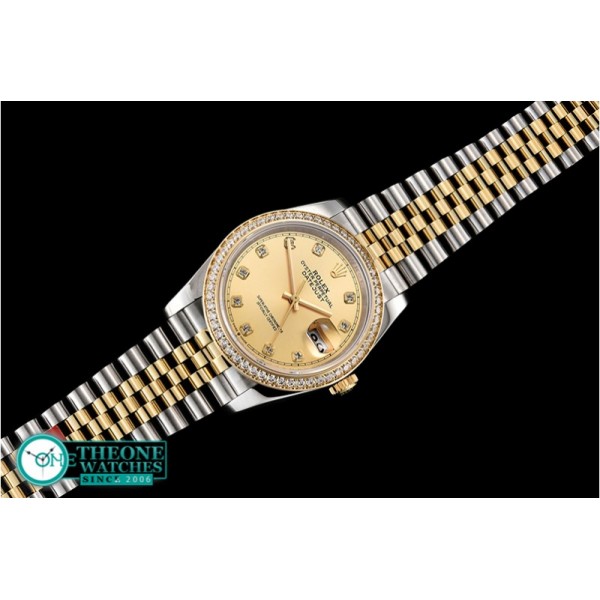 Rolex - DateJust 36mm Jub Diams YG/SS Gold/Diams BP A2813