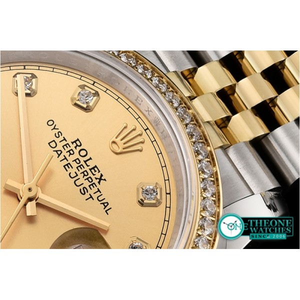 Rolex - DateJust 36mm Jub Diams YG/SS Gold/Diams BP A2813