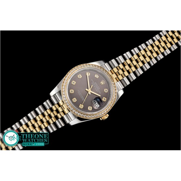 Rolex - DateJust 36mm Jub Diams YG/SS Grey/Diams BP A2813