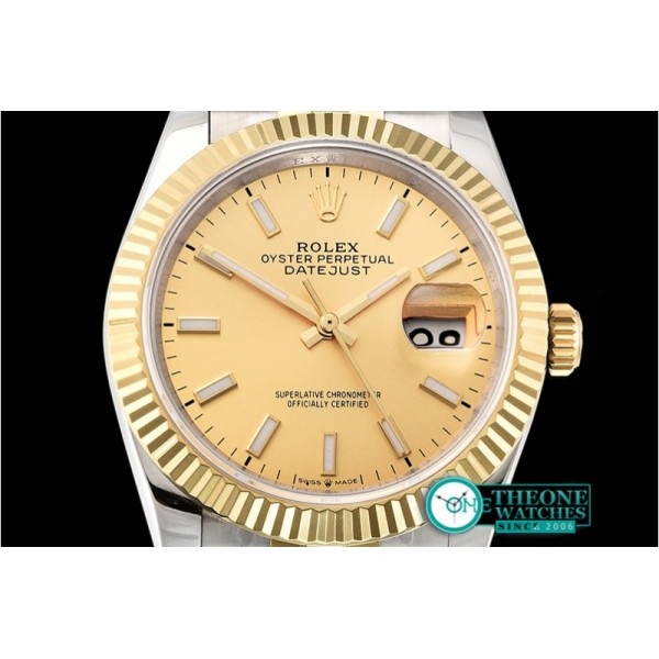 Rolex - DateJust 36mm Jub Flt YG/SS Gold/Stick BP A2813