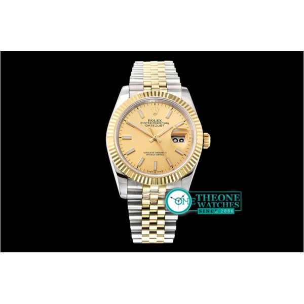 Rolex - DateJust 36mm Jub Flt YG/SS Gold/Stick BP A2813