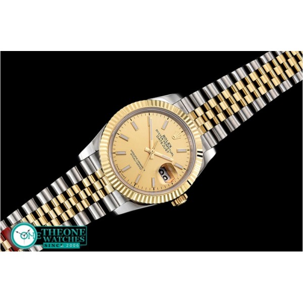 Rolex - DateJust 36mm Jub Flt YG/SS Gold/Stick BP A2813