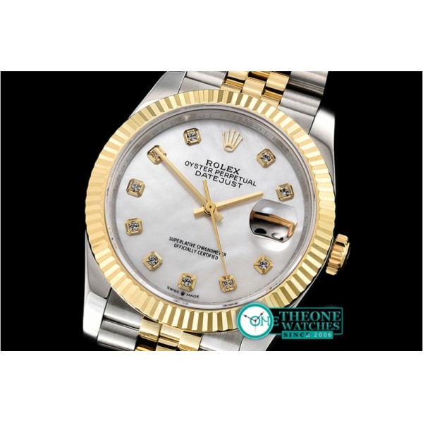 Rolex - DateJust 36mm Jub Flt YG/SS White MOP/Diams BP A2813